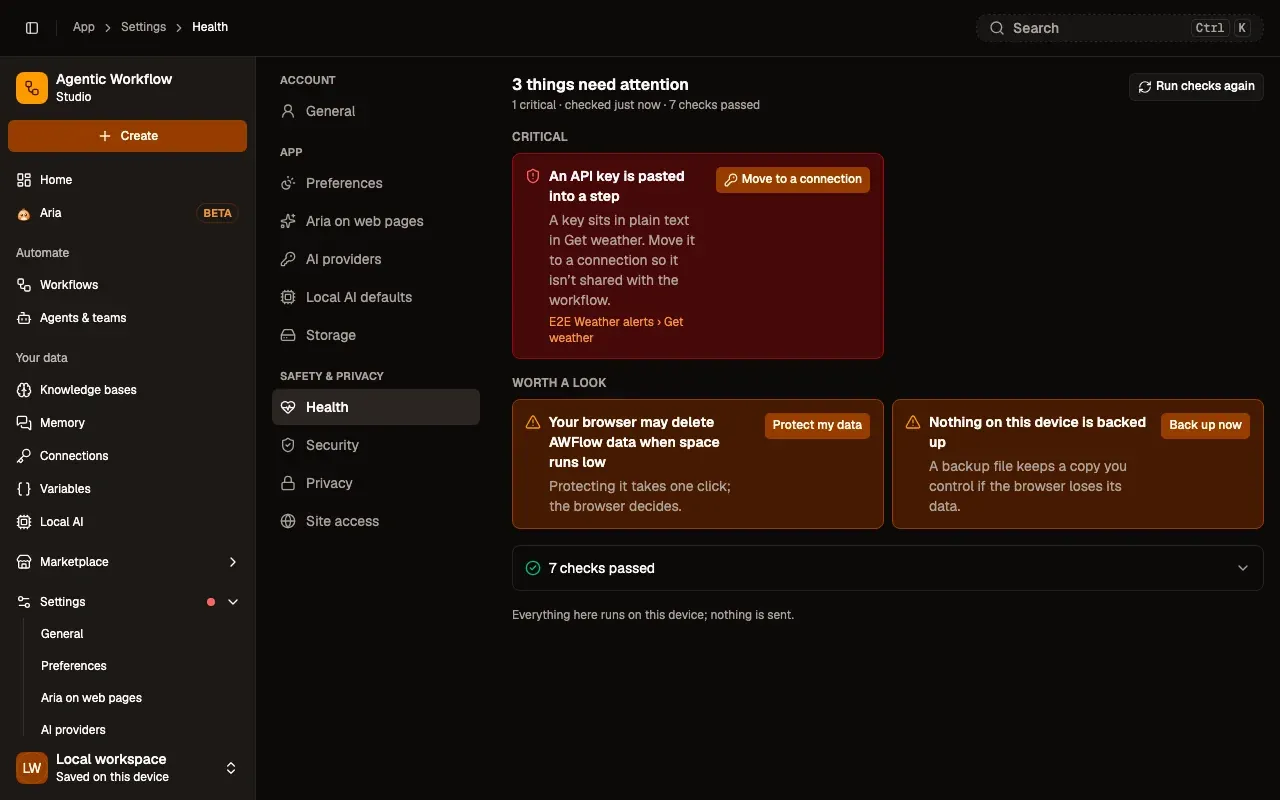 Step 1, close-up of the app: Move to a connection, outlined.