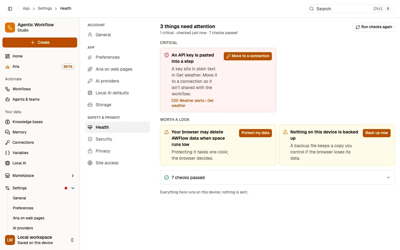 Step 1, close-up of the app: Move to a connection, outlined.