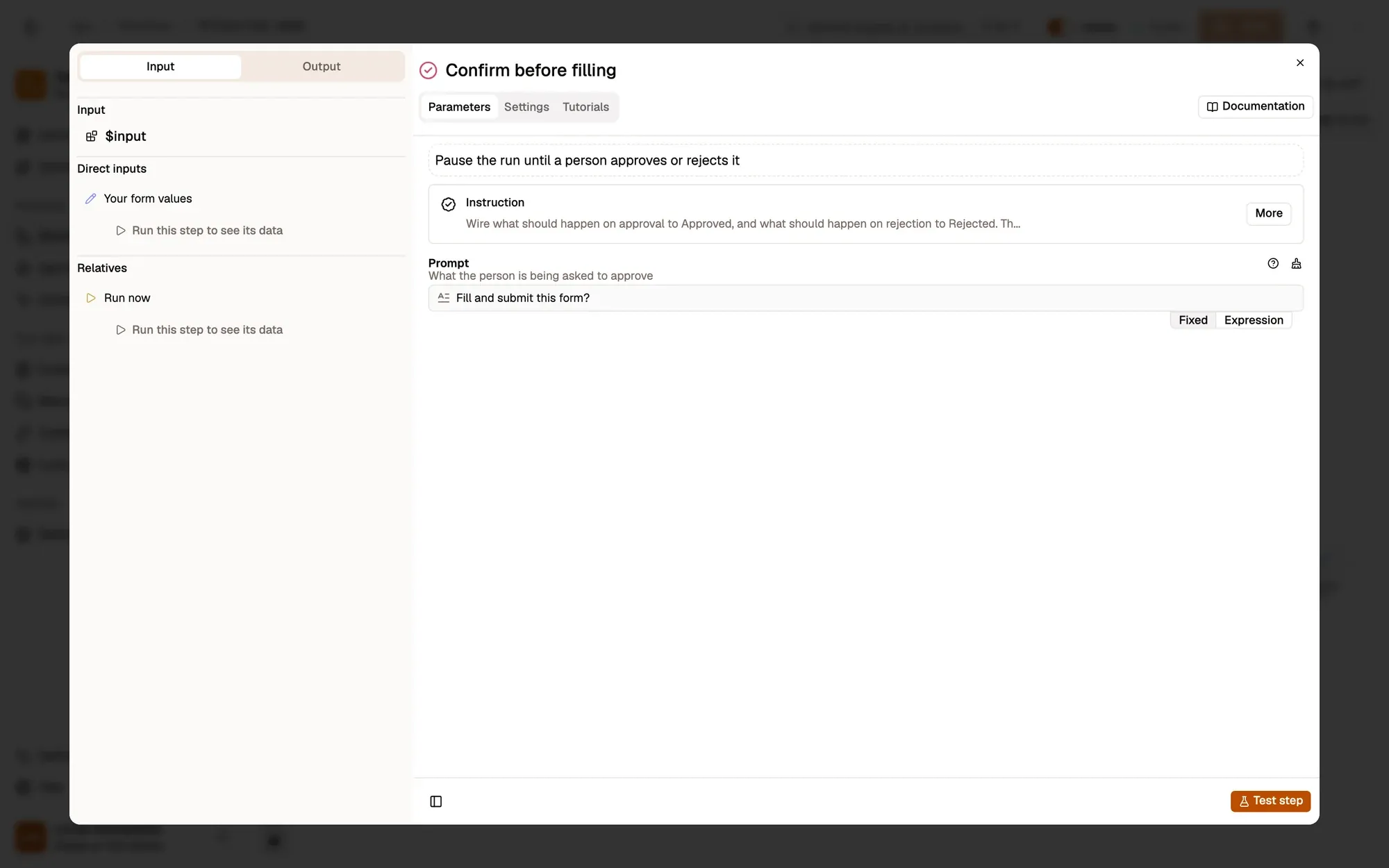 Step 3, close-up of the app: The Prompt field, outlined.