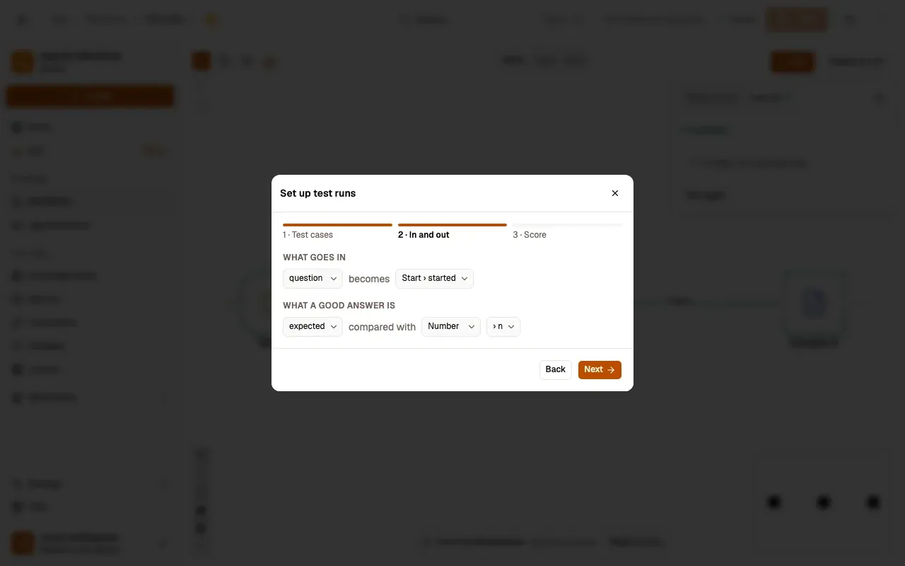 Step 2, close-up of the app: What a good answer is, outlined.